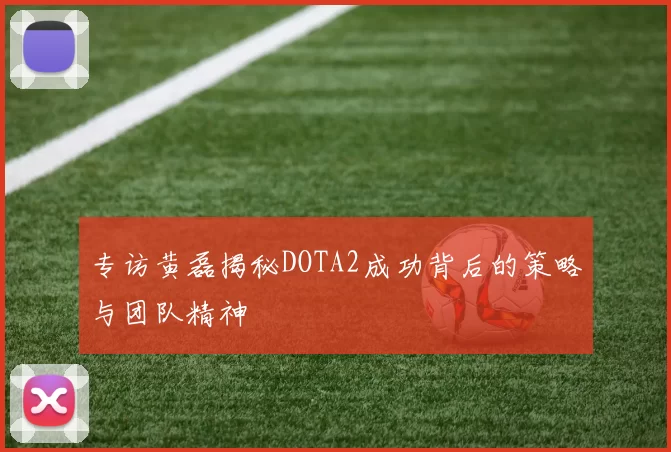 专访黄磊揭秘DOTA2成功背后的策略与团队精神