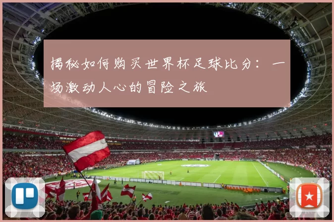 揭秘如何购买世界杯足球比分:一场激动人心的冒险之旅